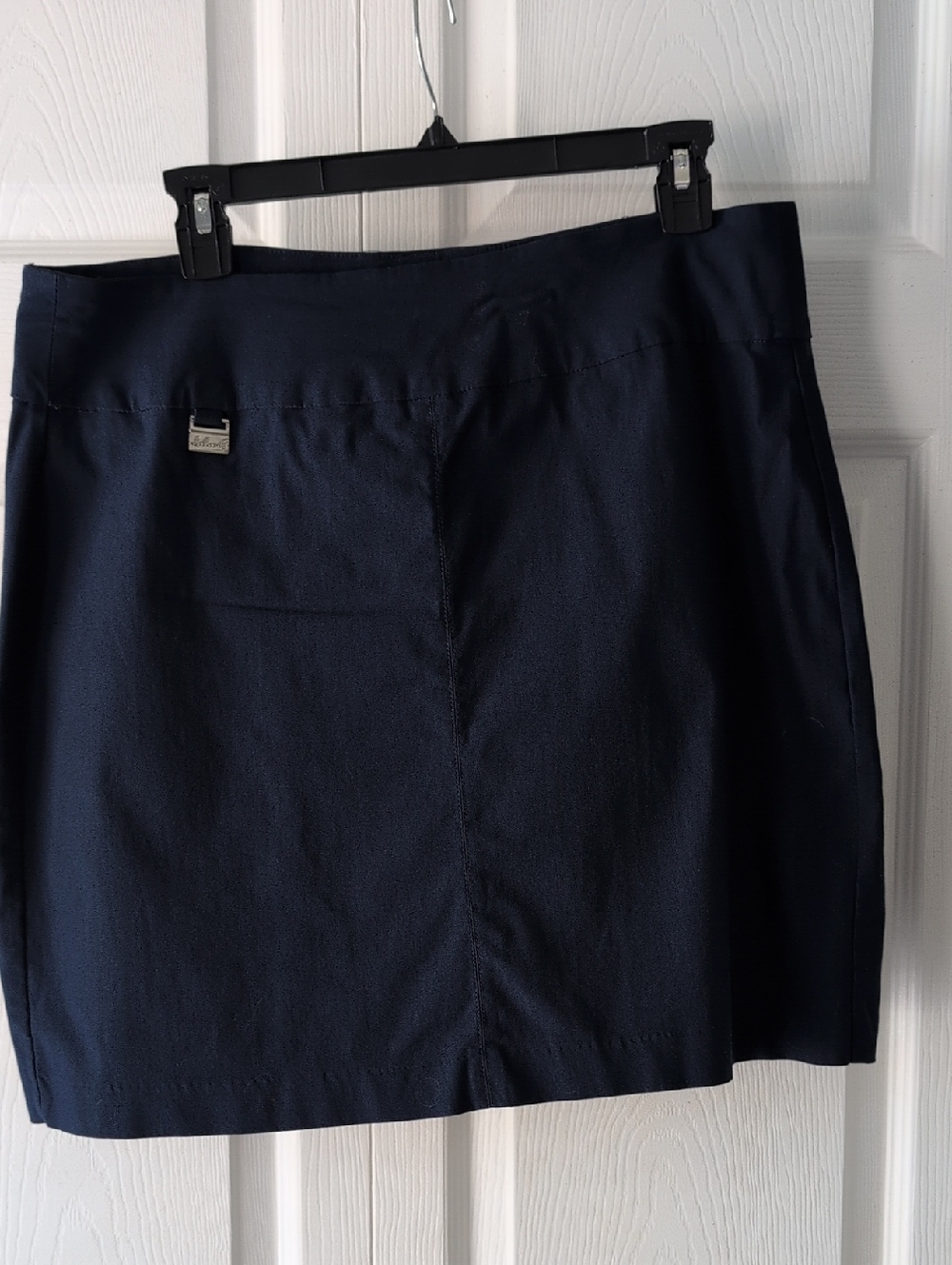 Lulu-B Navy Logo-Trim Skirt